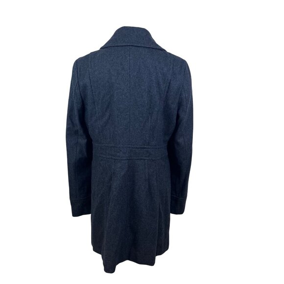 Anthropologie Tulle Women's Charcoal Wool Blend Button Front Coat Sz L - Picture 3 of 10